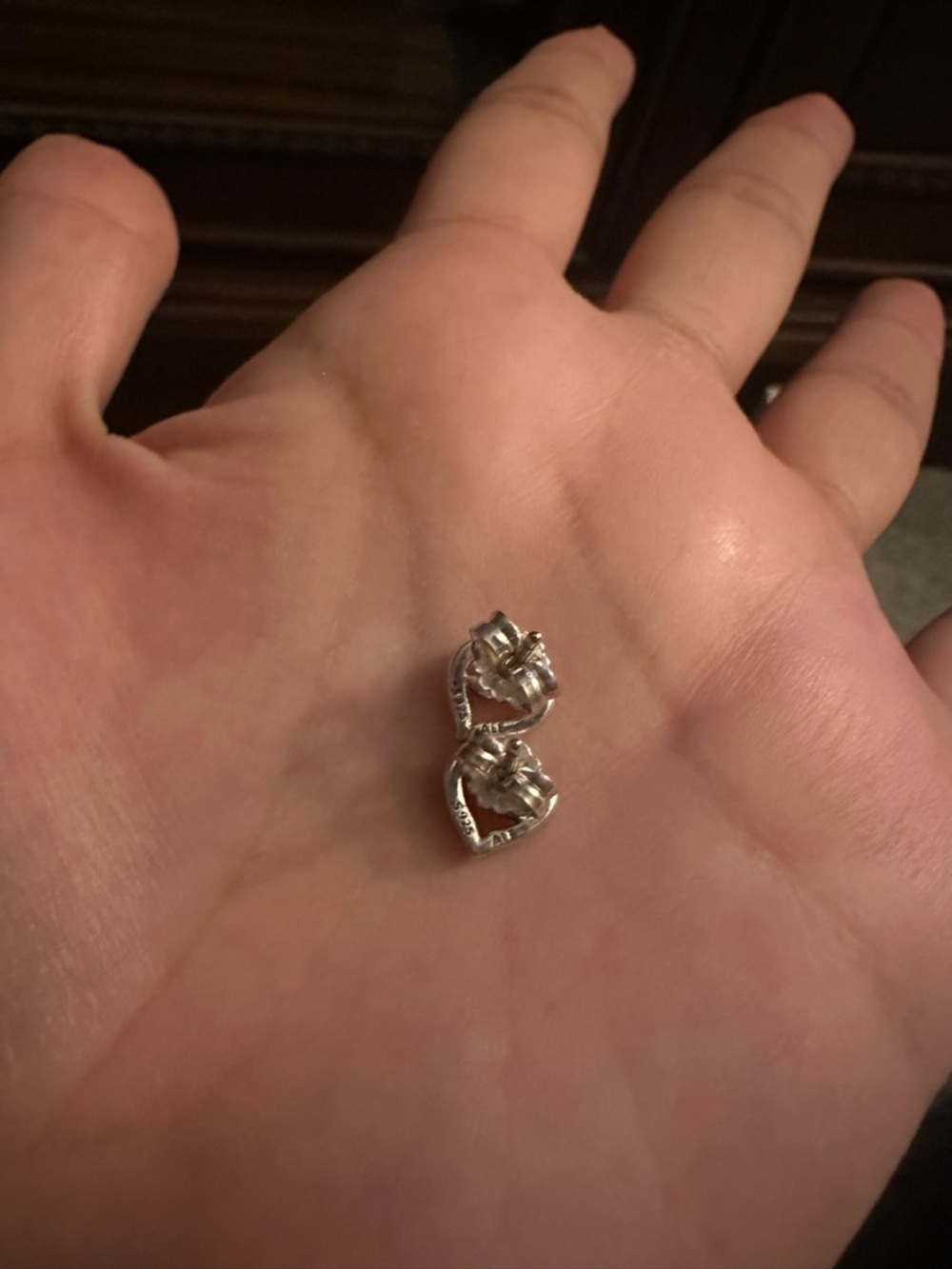 PANDORA Ribbon of Love Stud Earrings - Picture 7 of 9